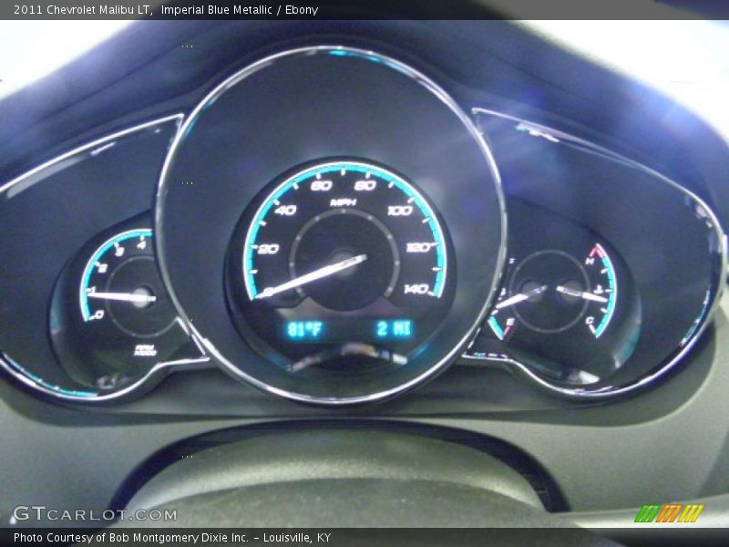 Imperial Blue Metallic / Ebony 2011 Chevrolet Malibu LT