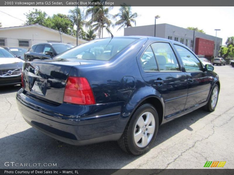 Galactic Blue Metallic / Beige 2003 Volkswagen Jetta GLS Sedan