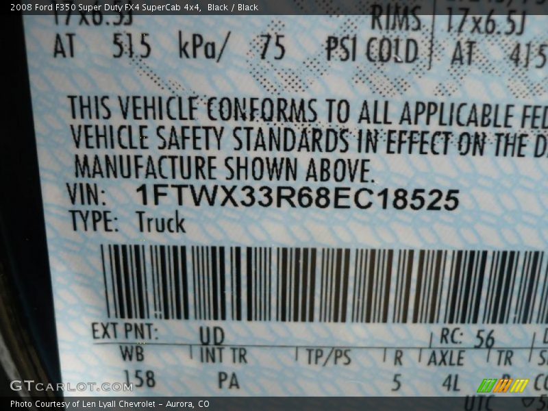 Black / Black 2008 Ford F350 Super Duty FX4 SuperCab 4x4