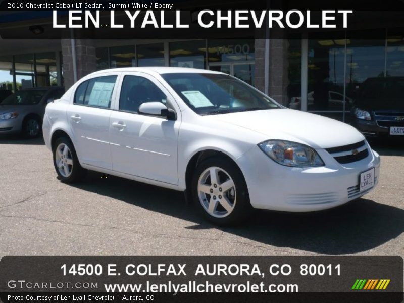 Summit White / Ebony 2010 Chevrolet Cobalt LT Sedan