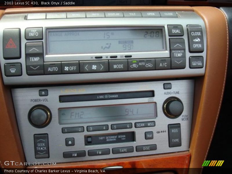 Black Onyx / Saddle 2003 Lexus SC 430