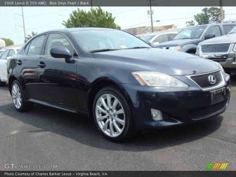 Blue Onyx Pearl / Black 2006 Lexus IS 250 AWD