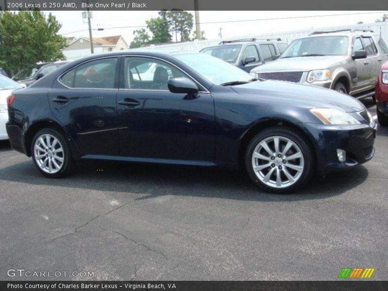 Blue Onyx Pearl / Black 2006 Lexus IS 250 AWD