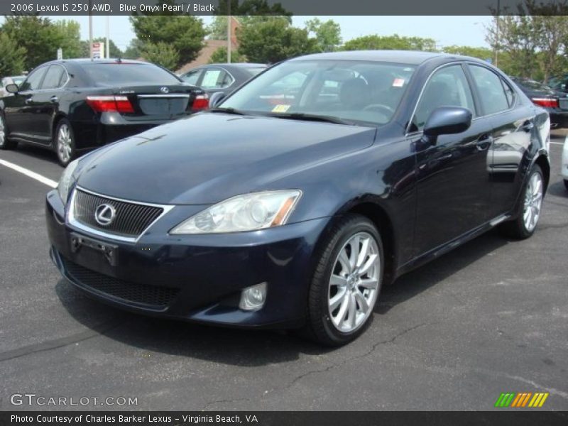 Blue Onyx Pearl / Black 2006 Lexus IS 250 AWD