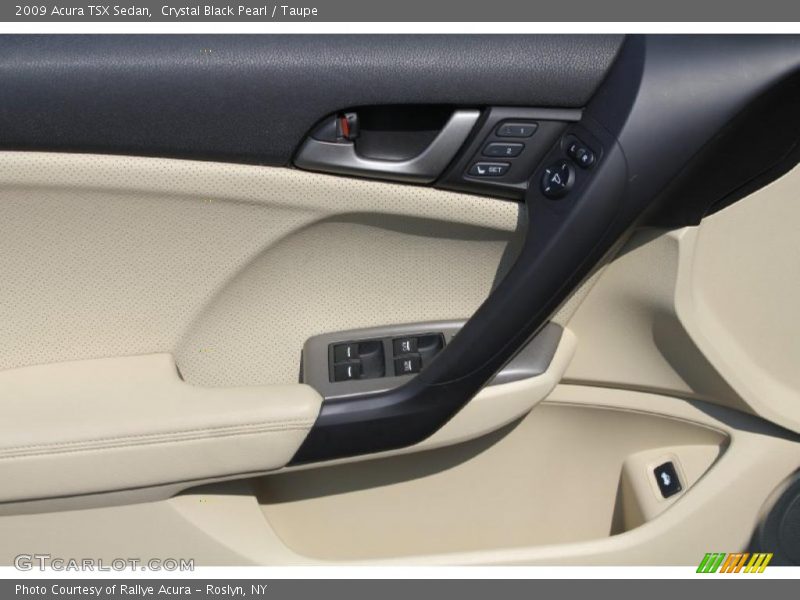Crystal Black Pearl / Taupe 2009 Acura TSX Sedan