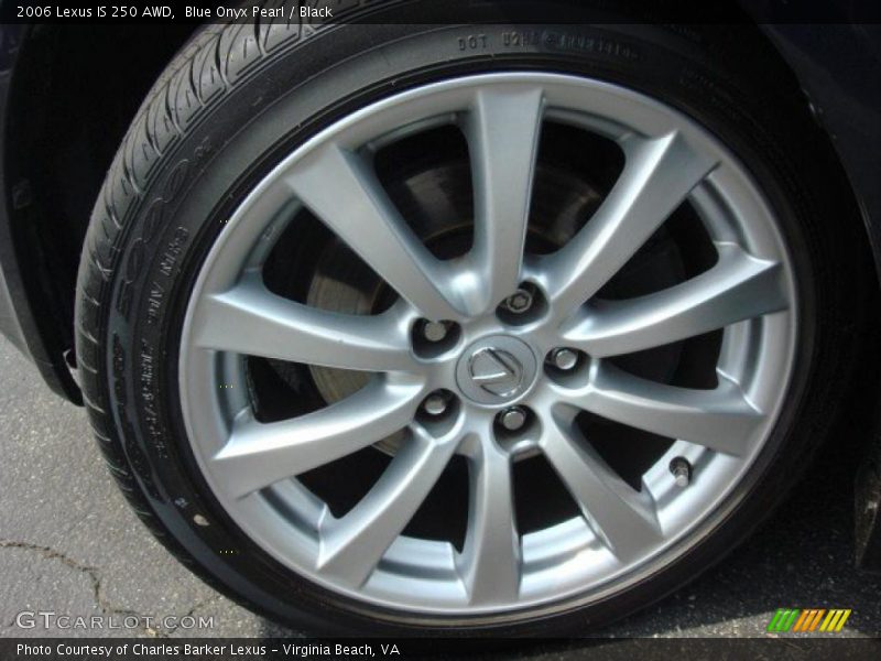 Blue Onyx Pearl / Black 2006 Lexus IS 250 AWD