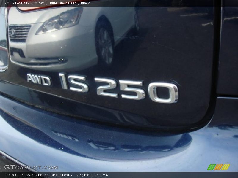 Blue Onyx Pearl / Black 2006 Lexus IS 250 AWD