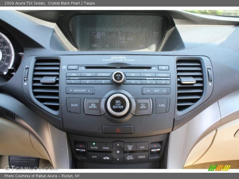 Crystal Black Pearl / Taupe 2009 Acura TSX Sedan