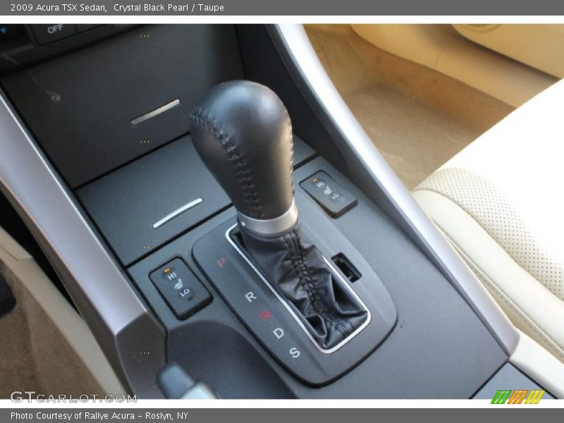Crystal Black Pearl / Taupe 2009 Acura TSX Sedan