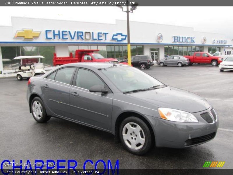 Dark Steel Gray Metallic / Ebony Black 2008 Pontiac G6 Value Leader Sedan