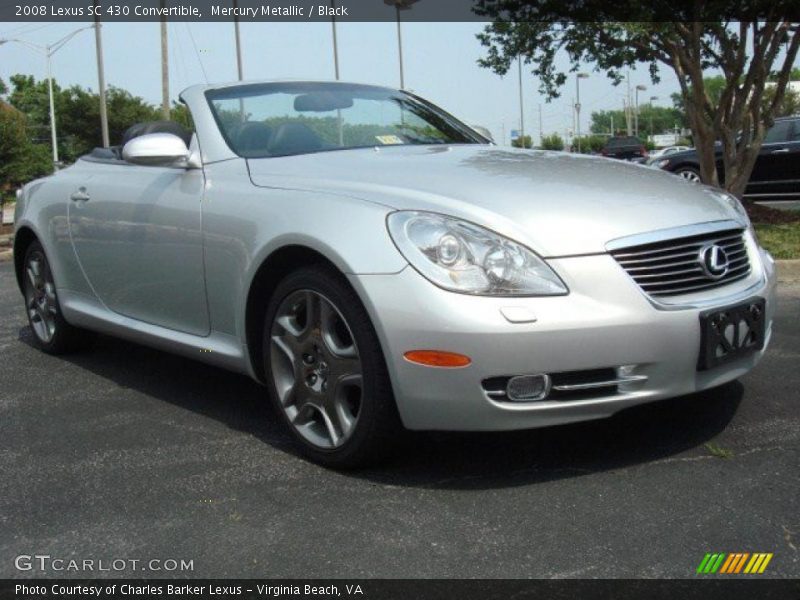 Mercury Metallic / Black 2008 Lexus SC 430 Convertible