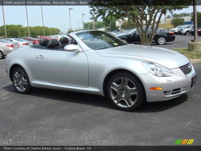 Mercury Metallic / Black 2008 Lexus SC 430 Convertible