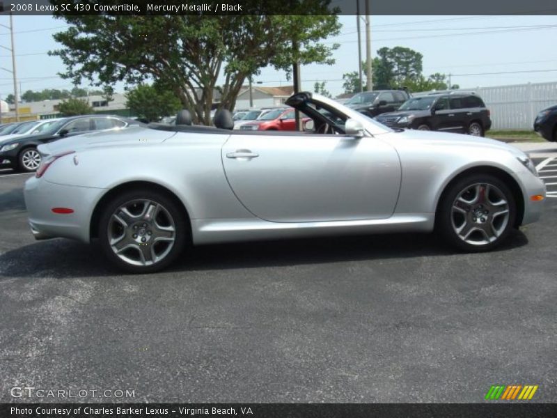 Mercury Metallic / Black 2008 Lexus SC 430 Convertible
