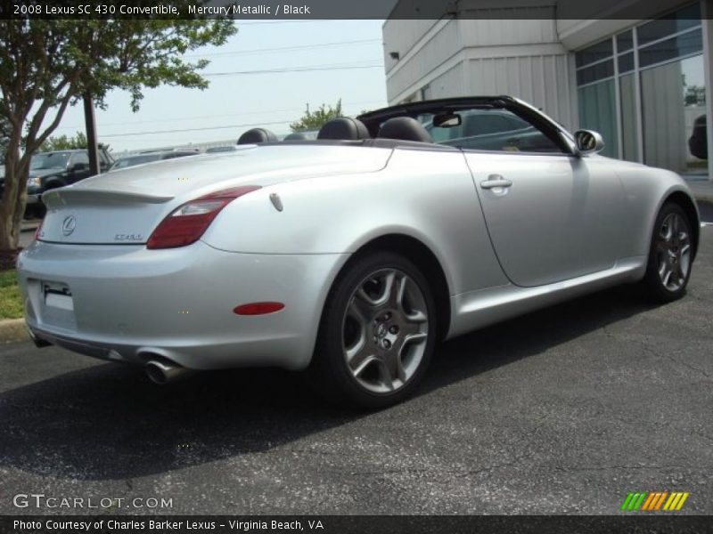 Mercury Metallic / Black 2008 Lexus SC 430 Convertible