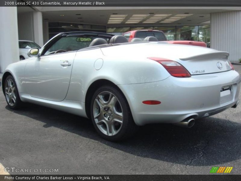 Mercury Metallic / Black 2008 Lexus SC 430 Convertible
