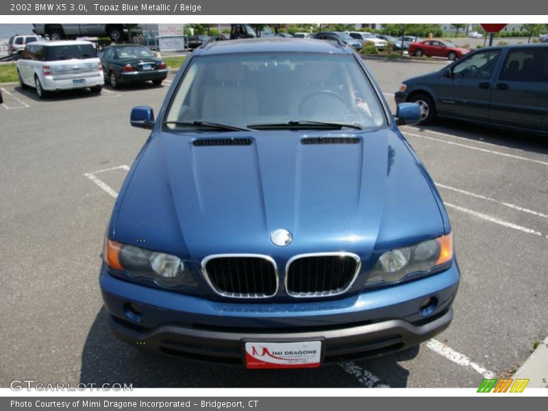 Topaz Blue Metallic / Beige 2002 BMW X5 3.0i