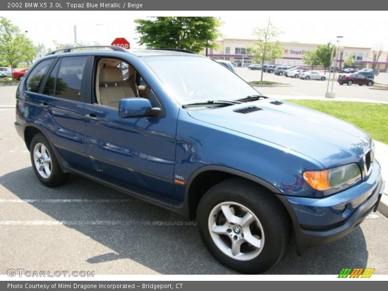 Topaz Blue Metallic / Beige 2002 BMW X5 3.0i