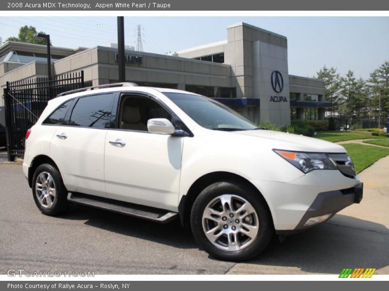 Aspen White Pearl / Taupe 2008 Acura MDX Technology