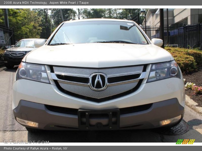 Aspen White Pearl / Taupe 2008 Acura MDX Technology