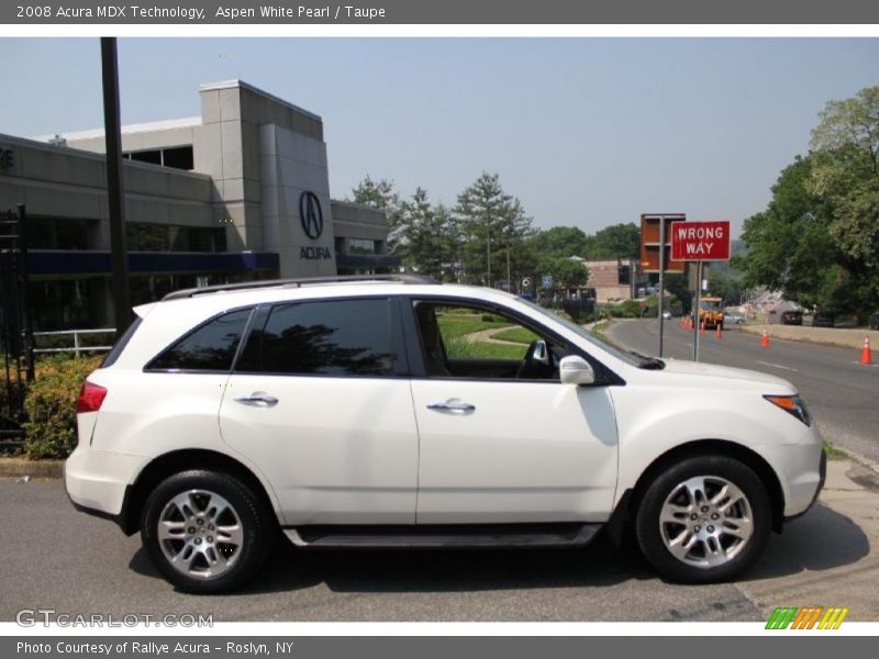 Aspen White Pearl / Taupe 2008 Acura MDX Technology