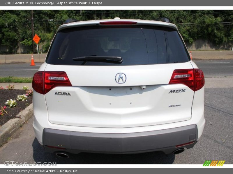 Aspen White Pearl / Taupe 2008 Acura MDX Technology
