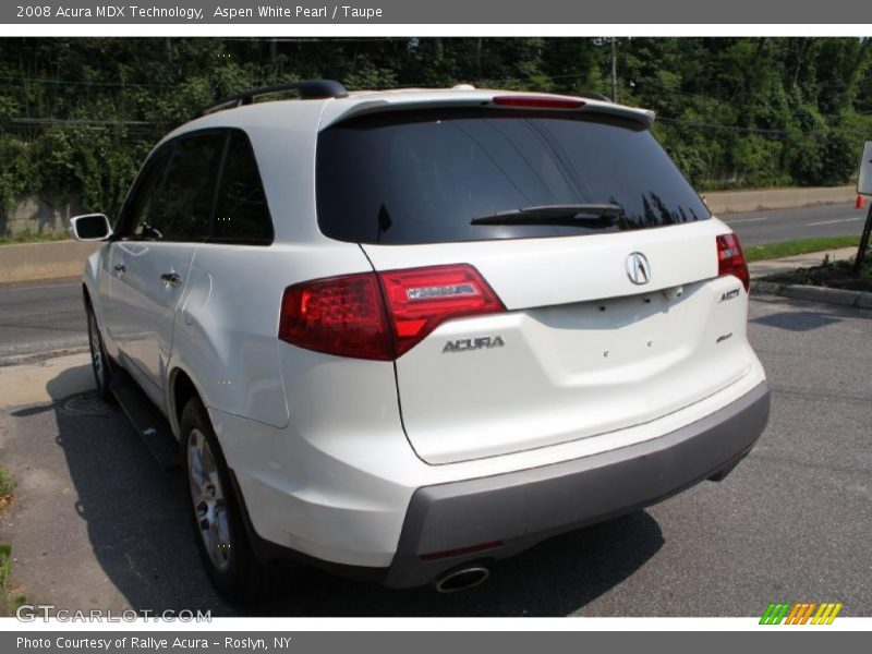 Aspen White Pearl / Taupe 2008 Acura MDX Technology