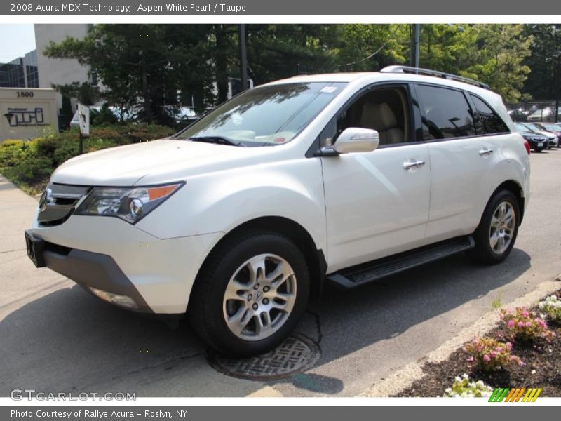 Aspen White Pearl / Taupe 2008 Acura MDX Technology