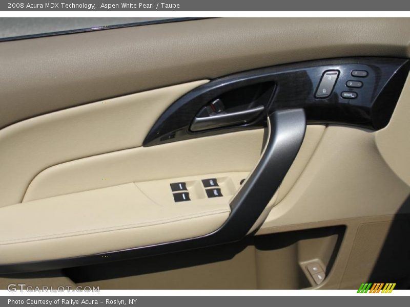 Aspen White Pearl / Taupe 2008 Acura MDX Technology