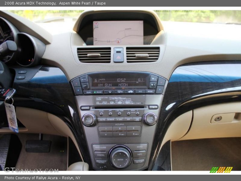 Aspen White Pearl / Taupe 2008 Acura MDX Technology