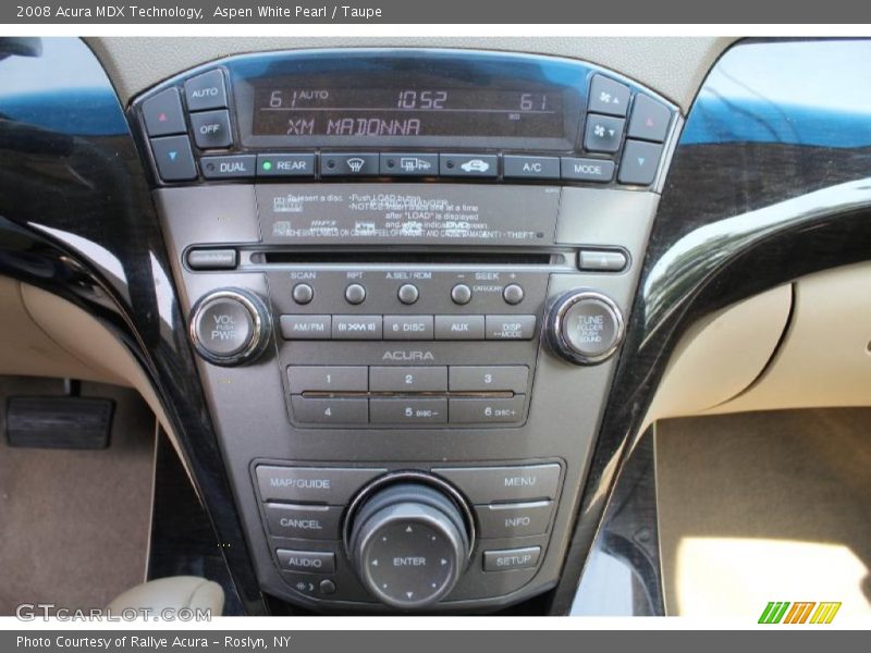 Aspen White Pearl / Taupe 2008 Acura MDX Technology