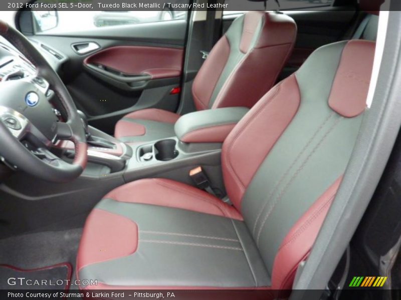  2012 Focus SEL 5-Door Tuscany Red Leather Interior