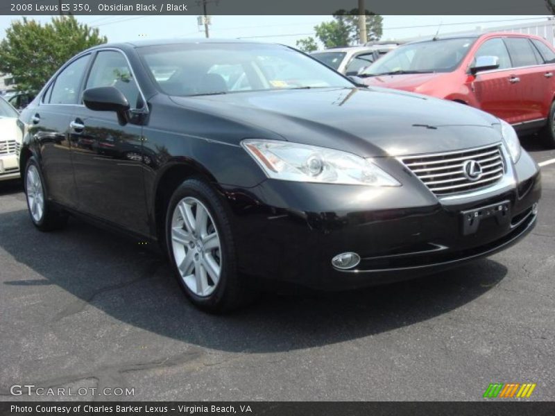 Obsidian Black / Black 2008 Lexus ES 350