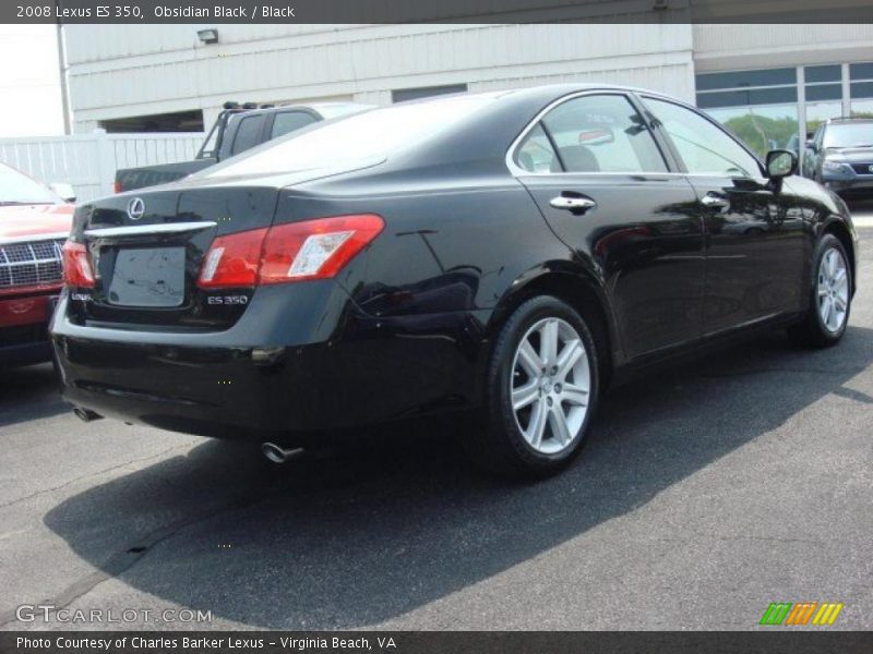 Obsidian Black / Black 2008 Lexus ES 350