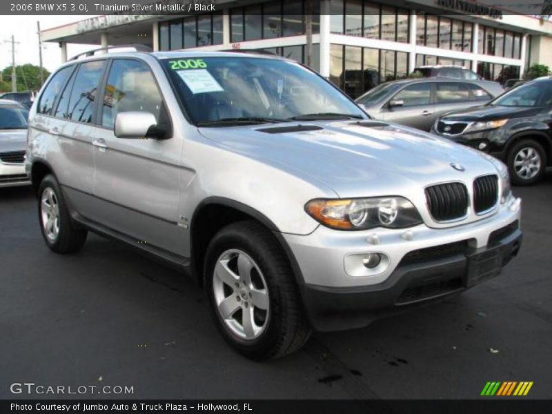 Titanium Silver Metallic / Black 2006 BMW X5 3.0i