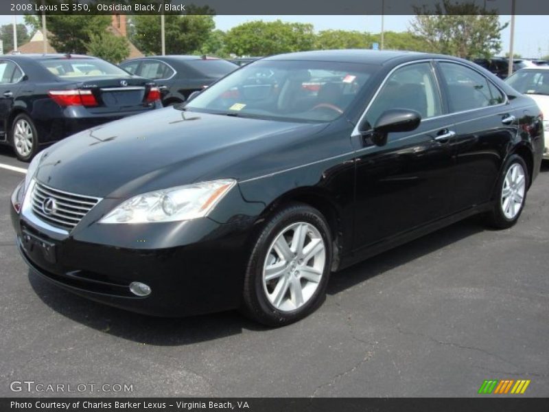 Obsidian Black / Black 2008 Lexus ES 350