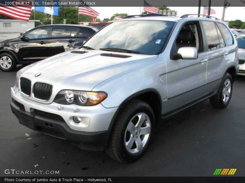 Titanium Silver Metallic / Black 2006 BMW X5 3.0i