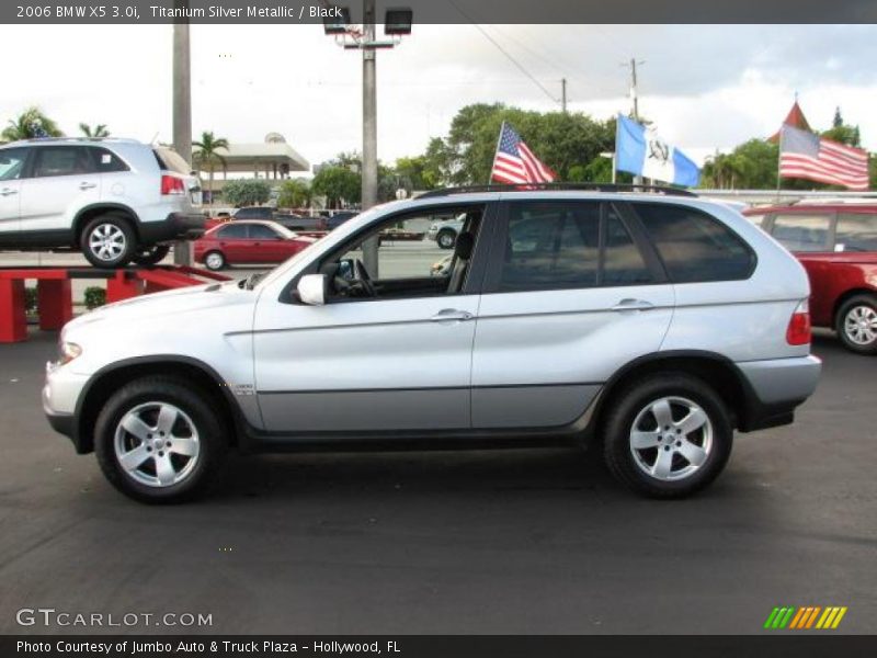 Titanium Silver Metallic / Black 2006 BMW X5 3.0i