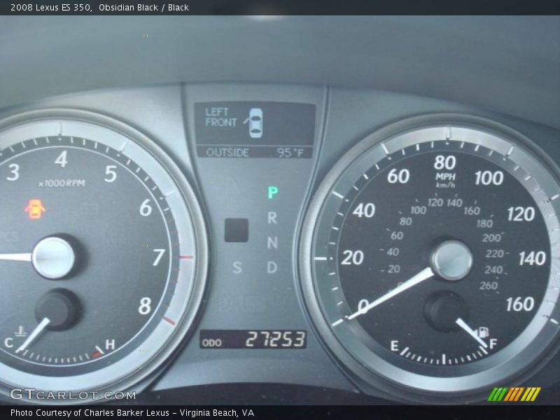 Obsidian Black / Black 2008 Lexus ES 350
