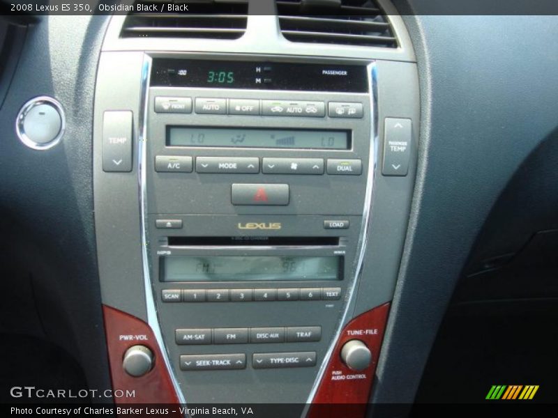 Obsidian Black / Black 2008 Lexus ES 350