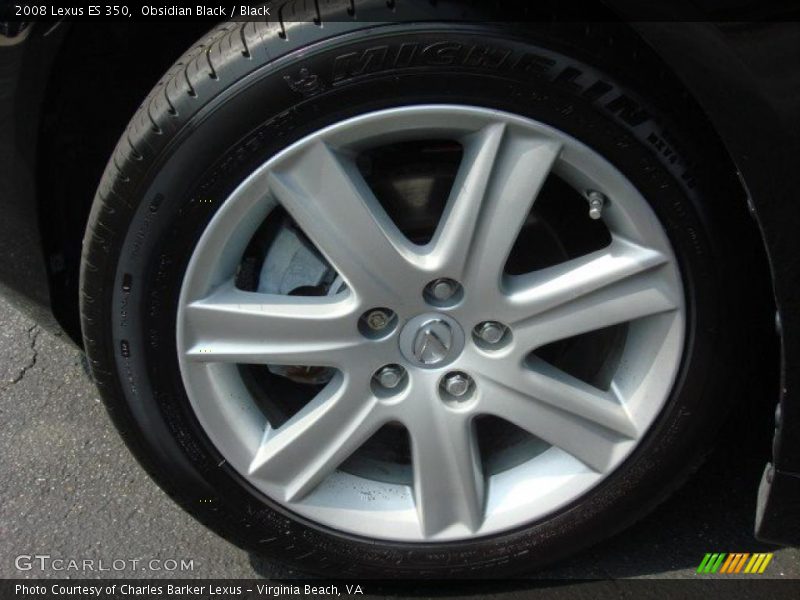 Obsidian Black / Black 2008 Lexus ES 350