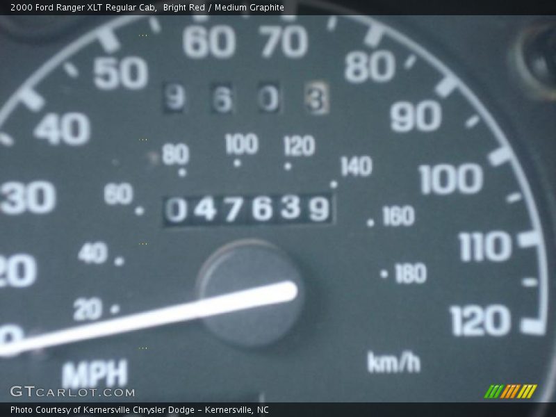 Bright Red / Medium Graphite 2000 Ford Ranger XLT Regular Cab