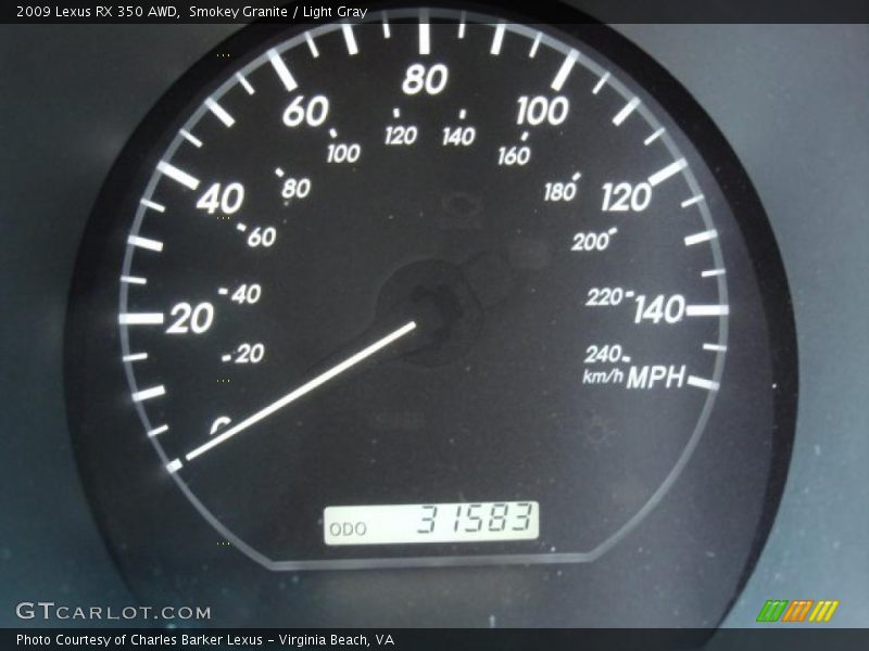 Smokey Granite / Light Gray 2009 Lexus RX 350 AWD