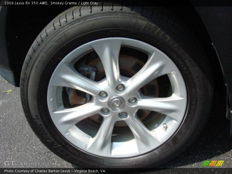 Smokey Granite / Light Gray 2009 Lexus RX 350 AWD