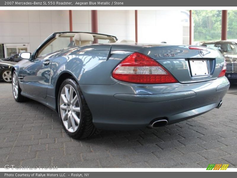 Aegean Blue Metallic / Stone 2007 Mercedes-Benz SL 550 Roadster