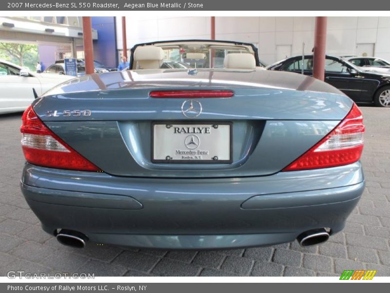 Aegean Blue Metallic / Stone 2007 Mercedes-Benz SL 550 Roadster