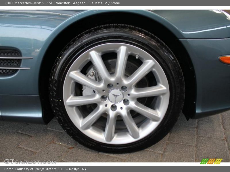 Aegean Blue Metallic / Stone 2007 Mercedes-Benz SL 550 Roadster