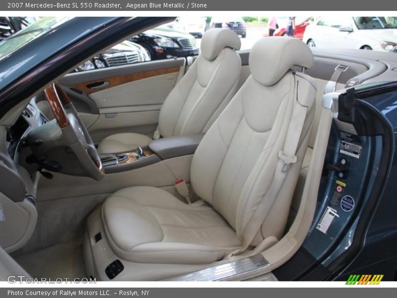 Aegean Blue Metallic / Stone 2007 Mercedes-Benz SL 550 Roadster
