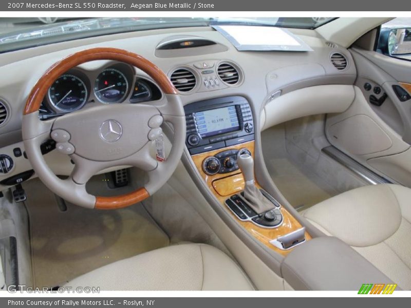 Aegean Blue Metallic / Stone 2007 Mercedes-Benz SL 550 Roadster