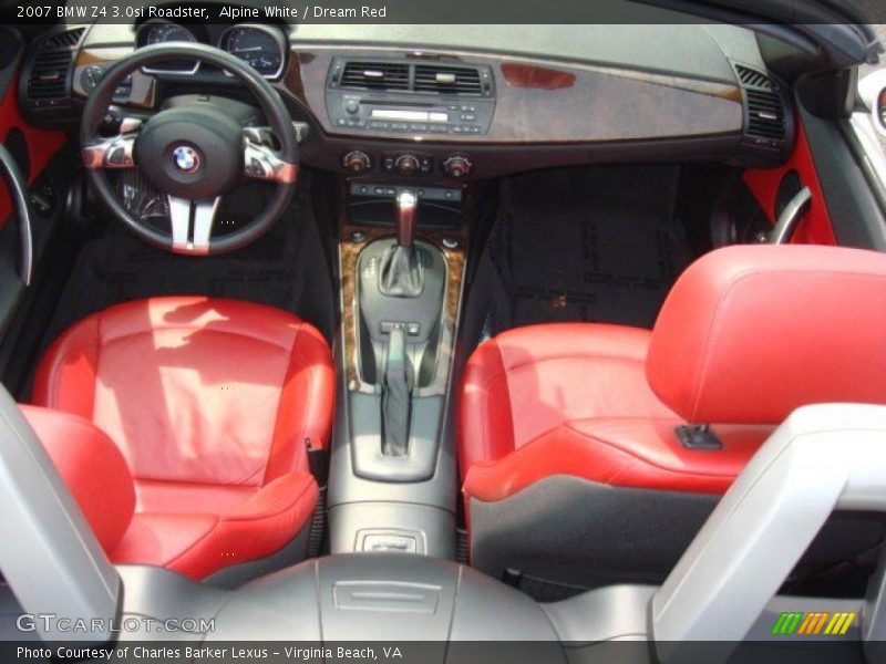 Alpine White / Dream Red 2007 BMW Z4 3.0si Roadster