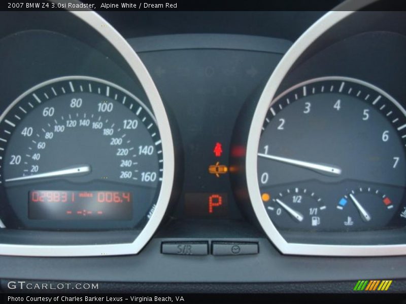 Alpine White / Dream Red 2007 BMW Z4 3.0si Roadster
